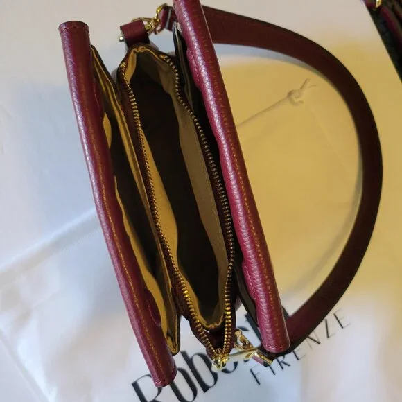 NWT [Roberta Firenze] Handmade in Italy Leather Vale Bag - Picture 9 of 15